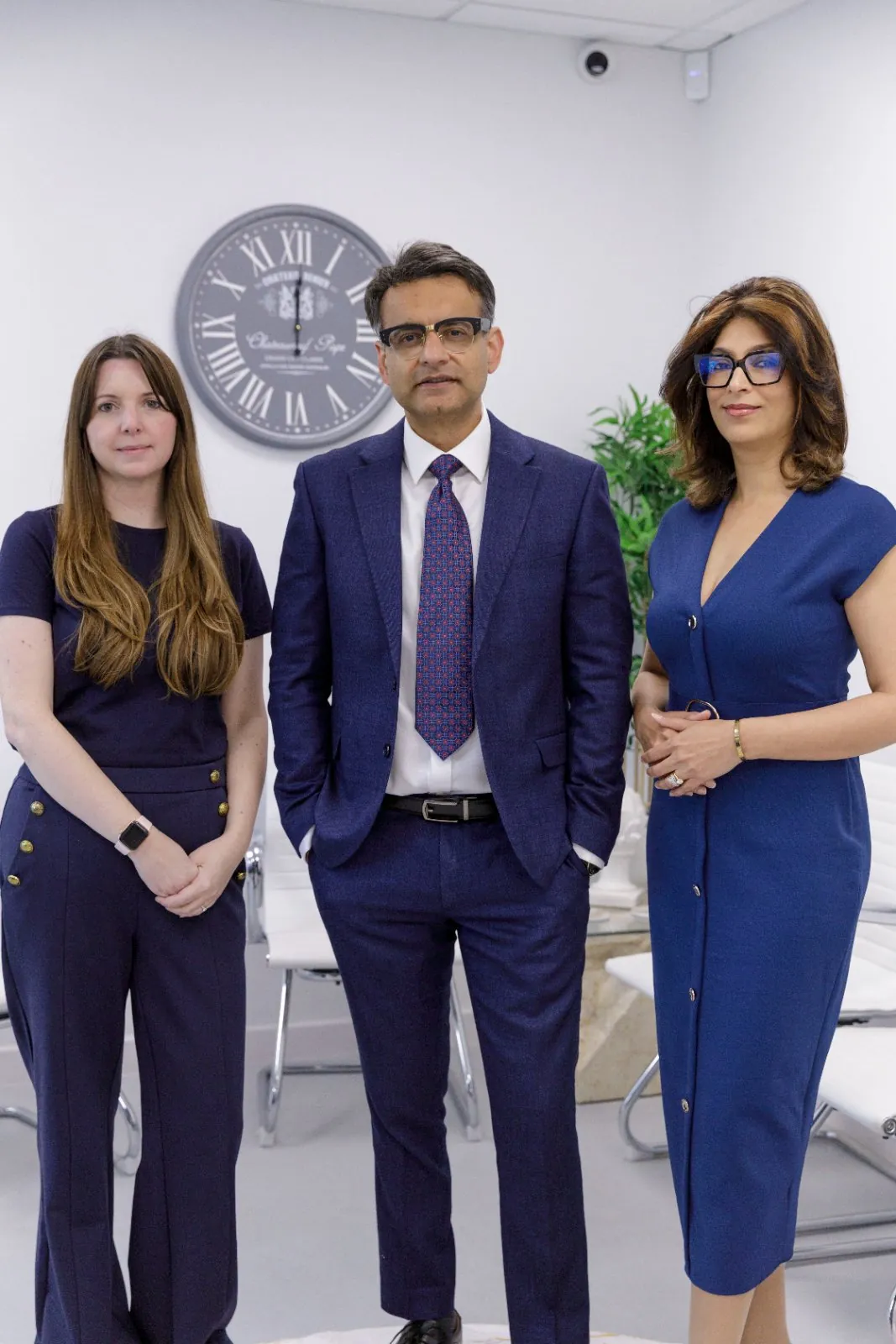 Mr Supriya with members of the British Face Clinic team